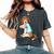 I Love Mom Beagle Harrier Tattooed Women's Oversized Comfort T-Shirt Pepper