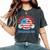 Loves Jesus And America Too Groovy God Christian 4Th Of July Women's Oversized Comfort T-Shirt Pepper