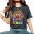 Back To School Happy First Day Of School For Teachers Women's Oversized Comfort T-Shirt Pepper