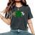 St Patricks Day Clover Plaid Leopard And Stripe Printed Women's Oversized Comfort T-shirt Pepper