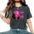 Strong Girls Afro Black Woman Pink Ribbon Breast Cancer Women's Oversized Comfort T-Shirt Pepper