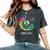 Tie Dye Sunflower Hippie Soul Hippy Peace Sign Daisy Flower Women's Oversized Comfort T-shirt Pepper