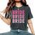 Vintage Retro Bride Rodeo Cowgirl Bachelorette Party Wedding Women's Oversized Comfort T-shirt Pepper
