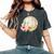 Watercolor Volleyball Boho Floral Volleyball Mom Women's Oversized Comfort T-shirt Pepper