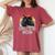 Chantilly-Tiffany Cat Mom Retro Vintage Cats Heartbeat Women's Oversized Comfort T-Shirt Crimson
