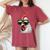 Cool Rooster Wearing Sunglasses Retro Vintage Chicken Women's Oversized Comfort T-Shirt Crimson