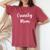 Crunchy Mom Mama Natural Holistic Women's Oversized Comfort T-Shirt Crimson