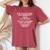 Drinking Joke Wine Humorous Quote Women's Oversized Comfort T-Shirt Crimson
