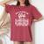 Girl Out Of Floresville Tx Texas Home Roots Usa Women's Oversized Comfort T-Shirt Crimson