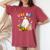 Groovy Hey Boo Cute Ghost Pumpkin Halloween Girls Women's Oversized Comfort T-Shirt Crimson