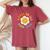 Happy To See Your Face Smile Groovy Back To School Teacher Women's Oversized Comfort T-Shirt Crimson