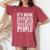 It's Weird Being The Same Age As Old People Man Woman Women's Oversized Comfort T-Shirt Crimson