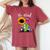 Be Kind Tie Dye Gnome With Sunflower For Lovers Women's Oversized Comfort T-shirt Crimson