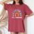 Pe Teacher Rainbow Back To School Physical Education Women's Oversized Comfort T-Shirt Crimson