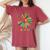 Peace Hippie Soul Daisy Flower For Nature Lover Peacemakers Women's Oversized Comfort T-shirt Crimson