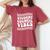 Student Council Vibes Retro Groovy School Student Council Women's Oversized Comfort T-Shirt Crimson