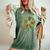 60S 70S Peace Sign Tie Dye Hippie Sunflower Outfit Women's Oversized Comfort T-shirt Moss