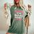 Grandma Of The Birthday Girl Western Cowgirl Themed 2Nd Bday Women's Oversized Comfort T-shirt Moss