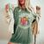 Hippie Tie Dye Groovy Grandmas Woman Graphic Women's Oversized Comfort T-shirt Moss