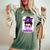 Overdose Awareness Messy Bun Purple Ribbon Women's Oversized Comfort T-Shirt Moss
