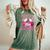 Pink Halloween Wife Pink Breast Cancer Is Boo Sheet Women's Oversized Comfort T-Shirt Moss