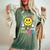 Smile Face Teacher Last Day Of School Schools Out For Summer Women's Oversized Comfort T-shirt Moss