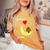 Always Be Kind Owl Heart Moon Women's Oversized Comfort T-shirt Mustard