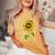 Beagle Mom Sunflower American Flag Dog Lover Women's Oversized Comfort T-shirt Mustard
