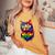 Cat Lgbt Flag Gay Pride Month Transgender Rainbow Lesbian Women's Oversized Comfort T-Shirt Mustard