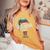 Coffee Drinking Elf Christmas Group Xmas Pajama Party Women's Oversized Comfort T-Shirt Mustard