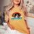 Cute Sloth For Girls And Women Vintage Sunset Sloths Women's Oversized Comfort T-Shirt Mustard