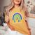 Down Syndrome Blue Yellow Rainbow Down Syndrome Awareness Women's Oversized Comfort T-shirt Mustard