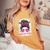 Football Cheer Mom Pink Out Leopard Breast Cancer Month Women's Oversized Comfort T-Shirt Mustard