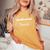 Girlfriend To Fiancée Marriage Engagement Cute Women's Oversized Comfort T-Shirt Mustard