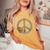 Hippie Floral Groovy Peace 70S Flower Vintage Peace Sign Women's Oversized Comfort T-shirt Mustard