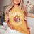 Hippie Tie Dye Groovy Grandmas Woman Graphic Women's Oversized Comfort T-shirt Mustard
