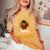 This Little Turkey Is Going To Be A Big Sister Thankful Women's Oversized Comfort T-Shirt Mustard