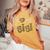 I Love Being Gigi Sunflower Leopard Hippie Women's Oversized Comfort T-shirt Mustard
