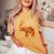 Multiple Sclerosis Awareness Sunflower Elephant Be Kind Women's Oversized Comfort T-shirt Mustard