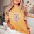 Peace Kindness Love Peace Sign Hearts Be Kind Women's Oversized Comfort T-shirt Mustard