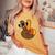 Peace Sign Turkey Hand Cool Thanksgiving Boys Women Women's Oversized Comfort T-Shirt Mustard