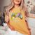 Player 1 Ready Future Dad & Mom Baby Announcement Cute Women's Oversized Comfort T-Shirt Mustard