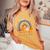 Rainbow I Teach The Cutest Pumpkins In The Patch Fall Season Women's Oversized Comfort T-Shirt Mustard