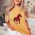 Red Buffalo Plaid Horse Christmas Pajamas Xmas Lights Family Women's Oversized Comfort T-Shirt Mustard