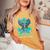 Teal Elephant I Wear Teal For Ovarian Cancer Awareness Women's Oversized Comfort T-Shirt Mustard