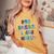 Never Underestimate A Woman Who Quilts Patchwork Letters Women's Oversized Comfort T-Shirt Mustard