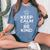 Keep Calm And Be Kind Cute Anti Bullying Kindness Women's Oversized Comfort T-shirt Blue Jean