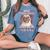 Never Underestimate An Old Woman With A Pug Women's Oversized Comfort T-Shirt Blue Jean