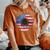 American Flag Sunflower Graphic 4Th Of July Independence Day Women's Oversized Comfort T-shirt Yam