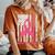 Back The Pink Breast Cancer Awareness Flag Toddler Women's Oversized Comfort T-Shirt Yam